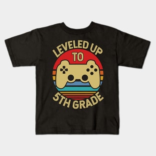 Leveling Up To 5th Grade Kids Kids T-Shirt